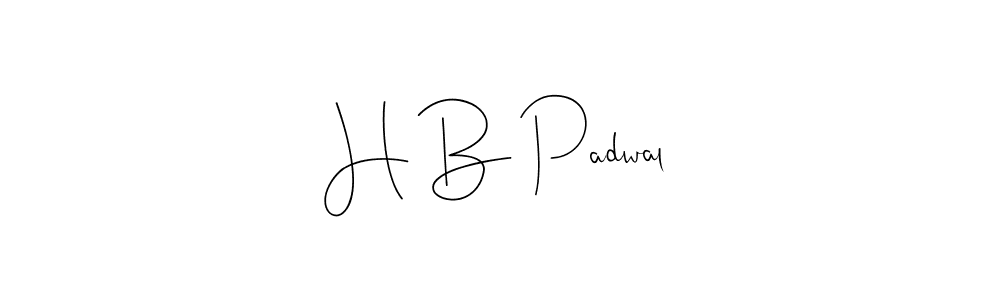 Create a beautiful signature design for name H B Padwal. With this signature (Andilay-7BmLP) fonts, you can make a handwritten signature for free. H B Padwal signature style 4 images and pictures png