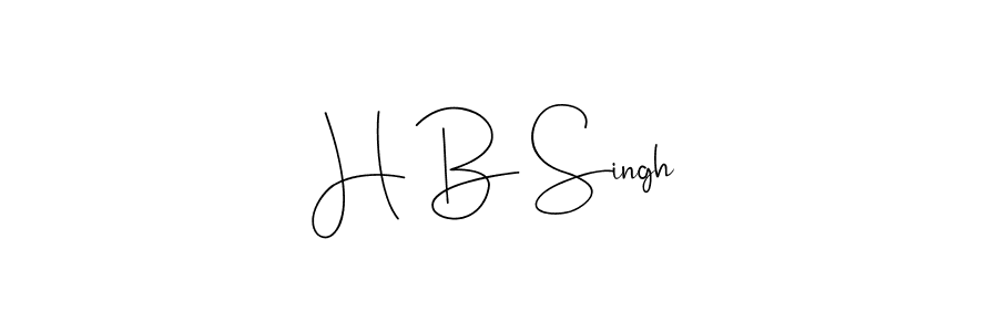The best way (Andilay-7BmLP) to make a short signature is to pick only two or three words in your name. The name H B Singh include a total of six letters. For converting this name. H B Singh signature style 4 images and pictures png