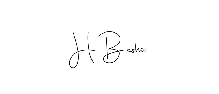 Design your own signature with our free online signature maker. With this signature software, you can create a handwritten (Andilay-7BmLP) signature for name H Basha. H Basha signature style 4 images and pictures png