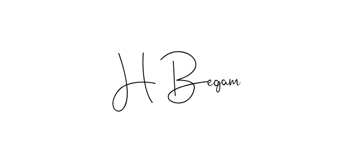 How to make H Begam signature? Andilay-7BmLP is a professional autograph style. Create handwritten signature for H Begam name. H Begam signature style 4 images and pictures png