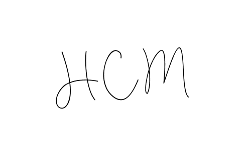 Create a beautiful signature design for name H C M. With this signature (Andilay-7BmLP) fonts, you can make a handwritten signature for free. H C M signature style 4 images and pictures png