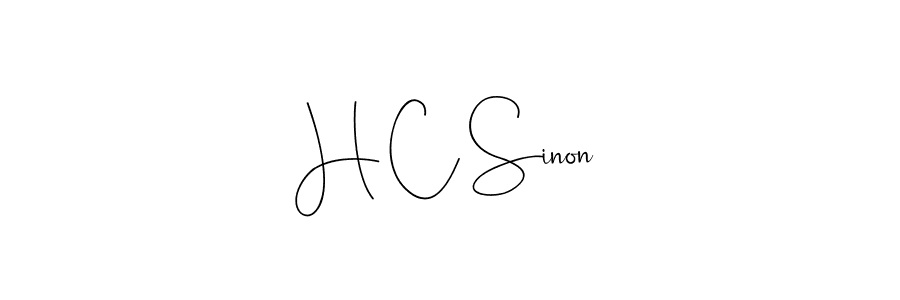 The best way (Andilay-7BmLP) to make a short signature is to pick only two or three words in your name. The name H C Sinon include a total of six letters. For converting this name. H C Sinon signature style 4 images and pictures png