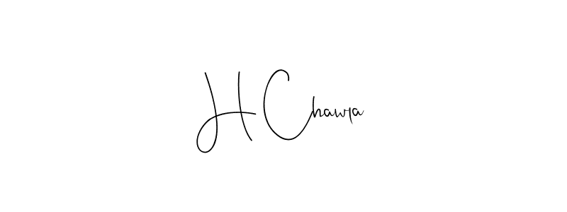 How to make H Chawla name signature. Use Andilay-7BmLP style for creating short signs online. This is the latest handwritten sign. H Chawla signature style 4 images and pictures png