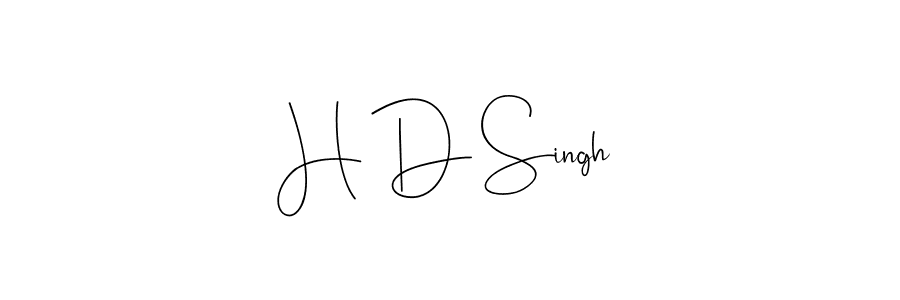 Use a signature maker to create a handwritten signature online. With this signature software, you can design (Andilay-7BmLP) your own signature for name H D Singh. H D Singh signature style 4 images and pictures png