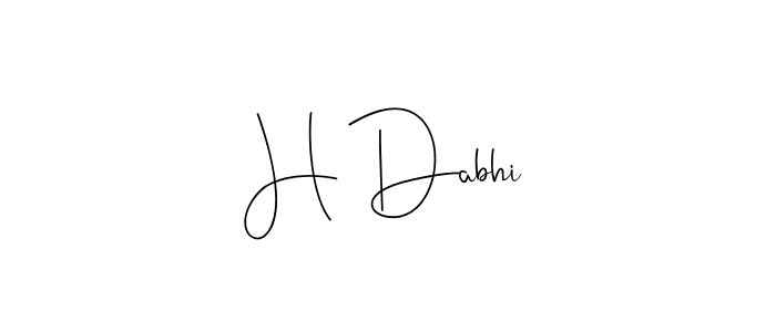 How to make H Dabhi signature? Andilay-7BmLP is a professional autograph style. Create handwritten signature for H Dabhi name. H Dabhi signature style 4 images and pictures png