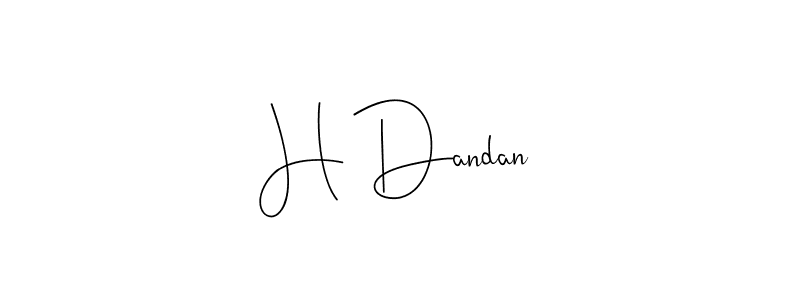 How to make H Dandan name signature. Use Andilay-7BmLP style for creating short signs online. This is the latest handwritten sign. H Dandan signature style 4 images and pictures png