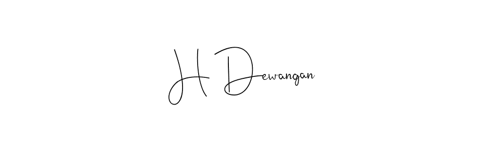 if you are searching for the best signature style for your name H Dewangan. so please give up your signature search. here we have designed multiple signature styles  using Andilay-7BmLP. H Dewangan signature style 4 images and pictures png