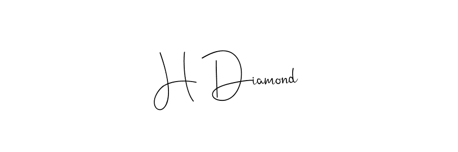 The best way (Andilay-7BmLP) to make a short signature is to pick only two or three words in your name. The name H Diamond include a total of six letters. For converting this name. H Diamond signature style 4 images and pictures png