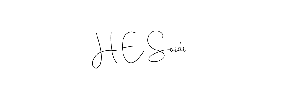 Make a beautiful signature design for name H E Saidi. Use this online signature maker to create a handwritten signature for free. H E Saidi signature style 4 images and pictures png