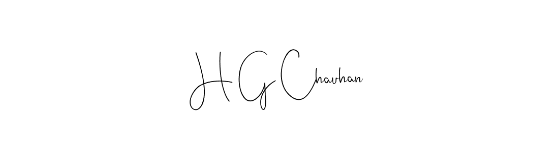 if you are searching for the best signature style for your name H G Chauhan. so please give up your signature search. here we have designed multiple signature styles  using Andilay-7BmLP. H G Chauhan signature style 4 images and pictures png