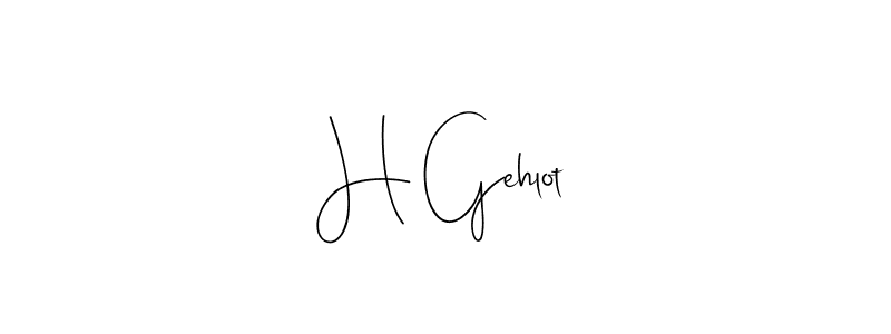 How to make H Gehlot signature? Andilay-7BmLP is a professional autograph style. Create handwritten signature for H Gehlot name. H Gehlot signature style 4 images and pictures png