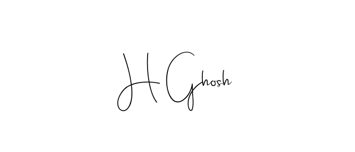 Design your own signature with our free online signature maker. With this signature software, you can create a handwritten (Andilay-7BmLP) signature for name H Ghosh. H Ghosh signature style 4 images and pictures png