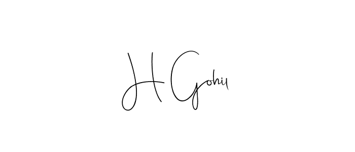 Best and Professional Signature Style for H Gohil. Andilay-7BmLP Best Signature Style Collection. H Gohil signature style 4 images and pictures png