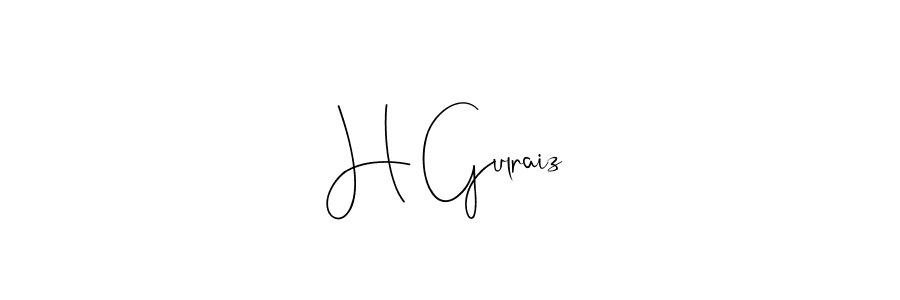 Use a signature maker to create a handwritten signature online. With this signature software, you can design (Andilay-7BmLP) your own signature for name H Gulraiz. H Gulraiz signature style 4 images and pictures png