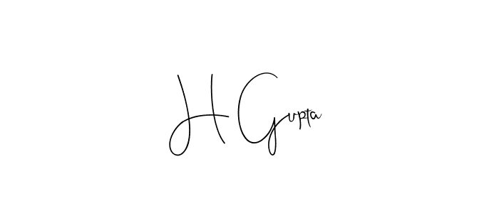 The best way (Andilay-7BmLP) to make a short signature is to pick only two or three words in your name. The name H Gupta include a total of six letters. For converting this name. H Gupta signature style 4 images and pictures png