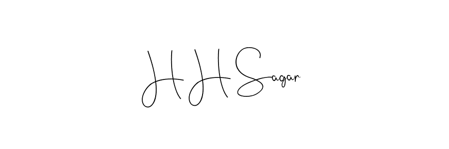 Also we have H H Sagar name is the best signature style. Create professional handwritten signature collection using Andilay-7BmLP autograph style. H H Sagar signature style 4 images and pictures png