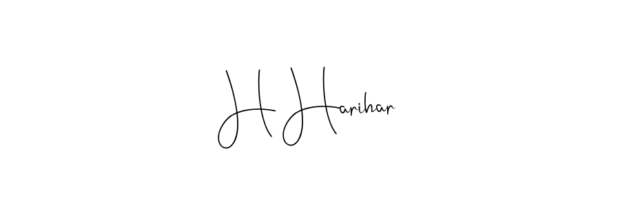 Use a signature maker to create a handwritten signature online. With this signature software, you can design (Andilay-7BmLP) your own signature for name H Harihar. H Harihar signature style 4 images and pictures png