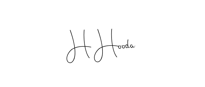 How to make H Hooda name signature. Use Andilay-7BmLP style for creating short signs online. This is the latest handwritten sign. H Hooda signature style 4 images and pictures png