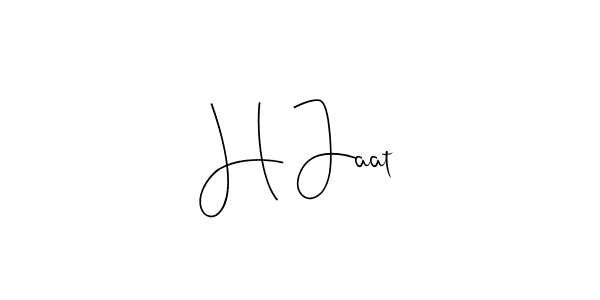 Create a beautiful signature design for name H Jaat. With this signature (Andilay-7BmLP) fonts, you can make a handwritten signature for free. H Jaat signature style 4 images and pictures png