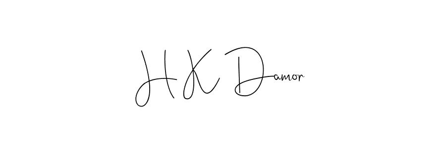 Use a signature maker to create a handwritten signature online. With this signature software, you can design (Andilay-7BmLP) your own signature for name H K Damor. H K Damor signature style 4 images and pictures png