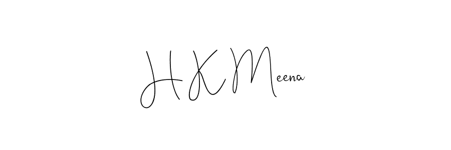 if you are searching for the best signature style for your name H K Meena. so please give up your signature search. here we have designed multiple signature styles  using Andilay-7BmLP. H K Meena signature style 4 images and pictures png