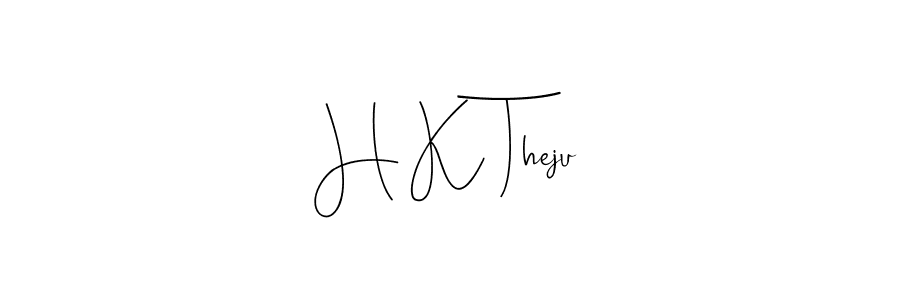 Use a signature maker to create a handwritten signature online. With this signature software, you can design (Andilay-7BmLP) your own signature for name H K Theju. H K Theju signature style 4 images and pictures png