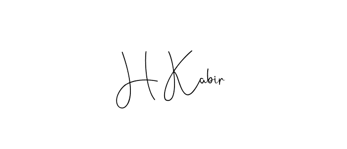 Use a signature maker to create a handwritten signature online. With this signature software, you can design (Andilay-7BmLP) your own signature for name H Kabir. H Kabir signature style 4 images and pictures png