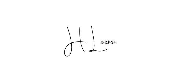 if you are searching for the best signature style for your name H Laxmi. so please give up your signature search. here we have designed multiple signature styles  using Andilay-7BmLP. H Laxmi signature style 4 images and pictures png