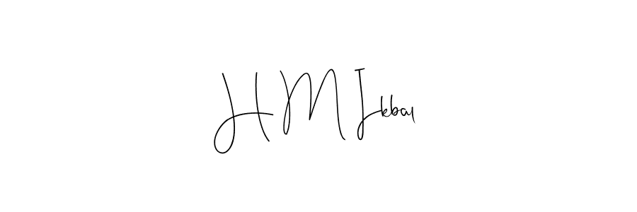 Also You can easily find your signature by using the search form. We will create H M Ikbal name handwritten signature images for you free of cost using Andilay-7BmLP sign style. H M Ikbal signature style 4 images and pictures png