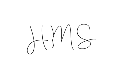 You should practise on your own different ways (Andilay-7BmLP) to write your name (H M S) in signature. don't let someone else do it for you. H M S signature style 4 images and pictures png