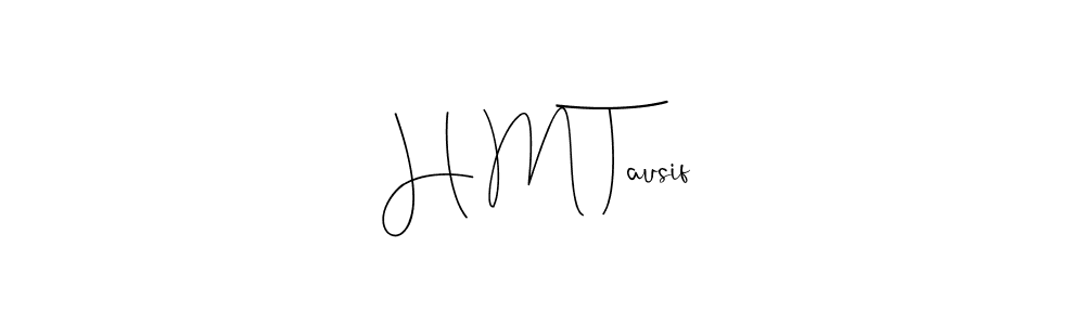 Also You can easily find your signature by using the search form. We will create H M Tausif name handwritten signature images for you free of cost using Andilay-7BmLP sign style. H M Tausif signature style 4 images and pictures png