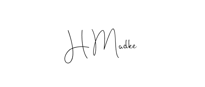 H Madke stylish signature style. Best Handwritten Sign (Andilay-7BmLP) for my name. Handwritten Signature Collection Ideas for my name H Madke. H Madke signature style 4 images and pictures png