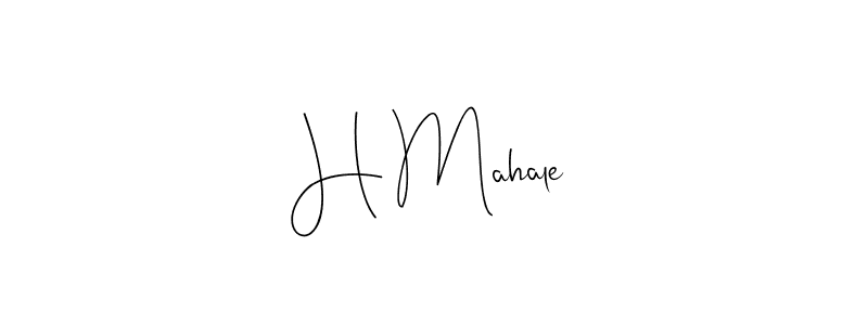 if you are searching for the best signature style for your name H Mahale. so please give up your signature search. here we have designed multiple signature styles  using Andilay-7BmLP. H Mahale signature style 4 images and pictures png