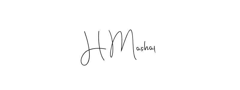 if you are searching for the best signature style for your name H Mashal. so please give up your signature search. here we have designed multiple signature styles  using Andilay-7BmLP. H Mashal signature style 4 images and pictures png