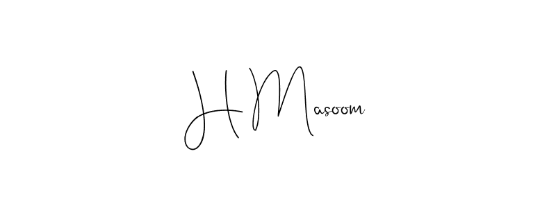 This is the best signature style for the H Masoom name. Also you like these signature font (Andilay-7BmLP). Mix name signature. H Masoom signature style 4 images and pictures png