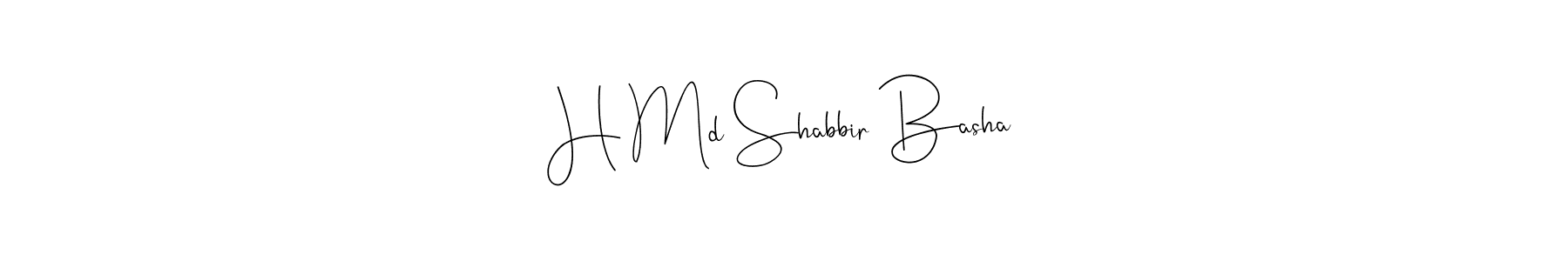 The best way (Andilay-7BmLP) to make a short signature is to pick only two or three words in your name. The name H Md Shabbir Basha include a total of six letters. For converting this name. H Md Shabbir Basha signature style 4 images and pictures png