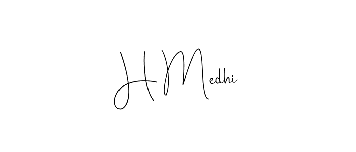 Make a beautiful signature design for name H Medhi. Use this online signature maker to create a handwritten signature for free. H Medhi signature style 4 images and pictures png