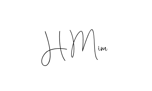 H Mim stylish signature style. Best Handwritten Sign (Andilay-7BmLP) for my name. Handwritten Signature Collection Ideas for my name H Mim. H Mim signature style 4 images and pictures png