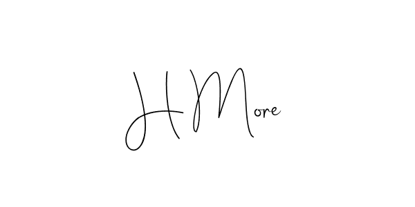 How to make H More signature? Andilay-7BmLP is a professional autograph style. Create handwritten signature for H More name. H More signature style 4 images and pictures png