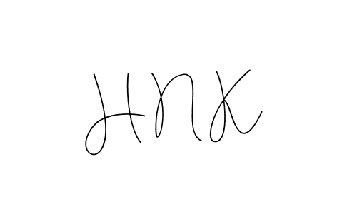 The best way (Andilay-7BmLP) to make a short signature is to pick only two or three words in your name. The name H N K include a total of six letters. For converting this name. H N K signature style 4 images and pictures png