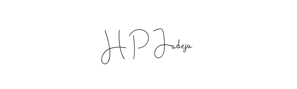 How to make H P Jadeja name signature. Use Andilay-7BmLP style for creating short signs online. This is the latest handwritten sign. H P Jadeja signature style 4 images and pictures png