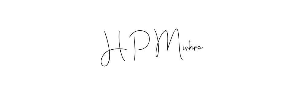 if you are searching for the best signature style for your name H P Mishra. so please give up your signature search. here we have designed multiple signature styles  using Andilay-7BmLP. H P Mishra signature style 4 images and pictures png