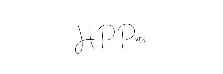 The best way (Andilay-7BmLP) to make a short signature is to pick only two or three words in your name. The name H P Patel include a total of six letters. For converting this name. H P Patel signature style 4 images and pictures png