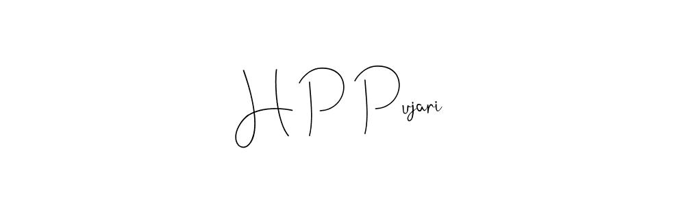 Use a signature maker to create a handwritten signature online. With this signature software, you can design (Andilay-7BmLP) your own signature for name H P Pujari. H P Pujari signature style 4 images and pictures png