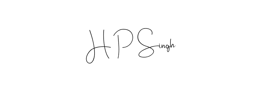 Create a beautiful signature design for name H P Singh. With this signature (Andilay-7BmLP) fonts, you can make a handwritten signature for free. H P Singh signature style 4 images and pictures png