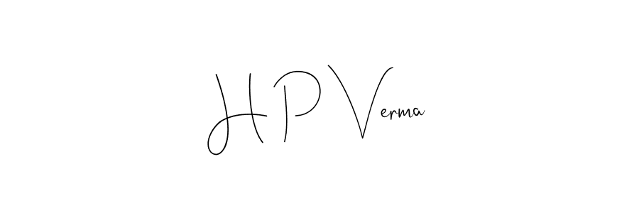 Design your own signature with our free online signature maker. With this signature software, you can create a handwritten (Andilay-7BmLP) signature for name H P Verma. H P Verma signature style 4 images and pictures png