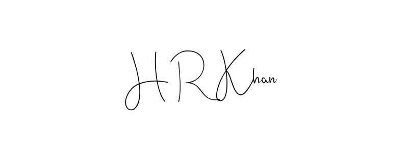 Make a beautiful signature design for name H R Khan. Use this online signature maker to create a handwritten signature for free. H R Khan signature style 4 images and pictures png