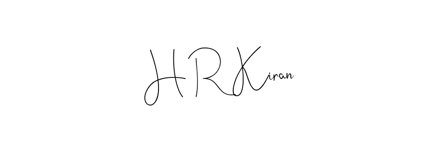 Make a beautiful signature design for name H R Kiran. Use this online signature maker to create a handwritten signature for free. H R Kiran signature style 4 images and pictures png