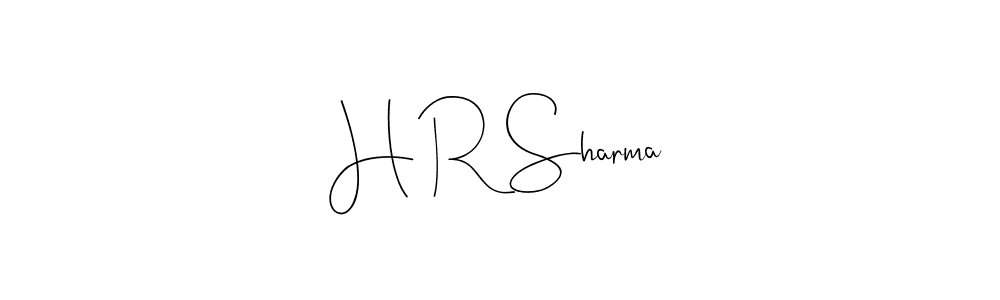 if you are searching for the best signature style for your name H R Sharma. so please give up your signature search. here we have designed multiple signature styles  using Andilay-7BmLP. H R Sharma signature style 4 images and pictures png
