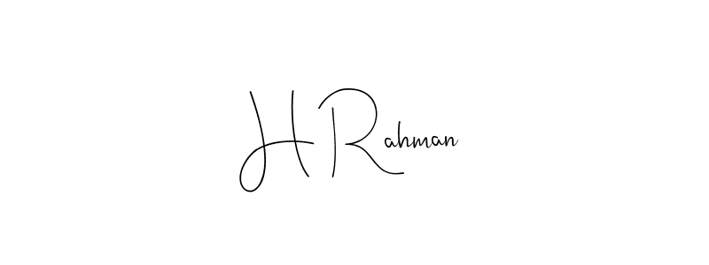 How to make H Rahman name signature. Use Andilay-7BmLP style for creating short signs online. This is the latest handwritten sign. H Rahman signature style 4 images and pictures png